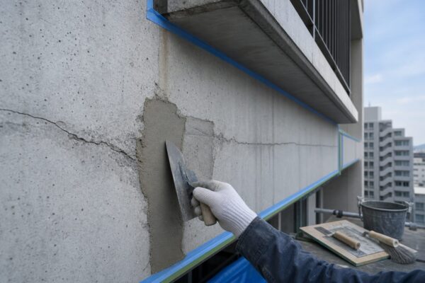 コンクリート外壁の躯体補修工事